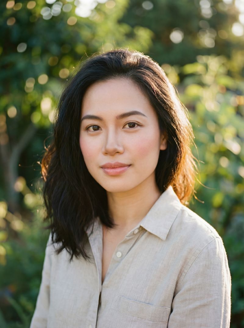 Portrait before AI studio edit