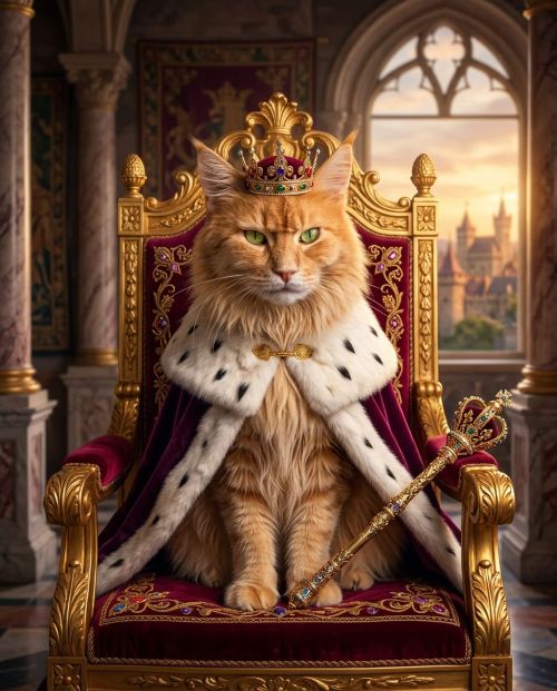 Royal pet portrait style